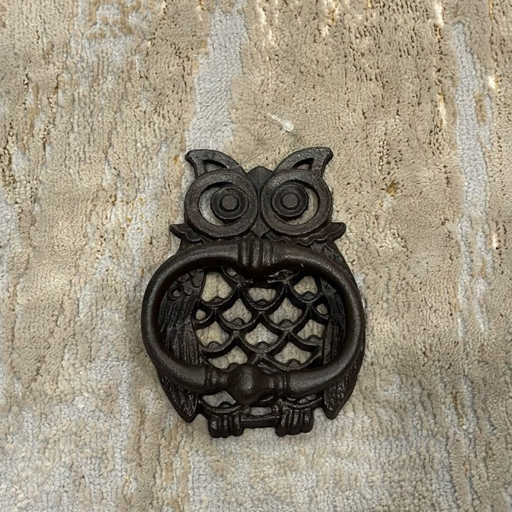 VTG ‎ Door Knockers European Industrial Style Cast Iron  Retro Owl Door Knock